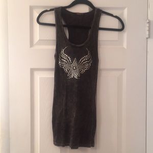 T Party NWOT ribbed racerback embellished tank top